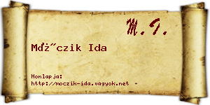 Móczik Ida névjegykártya